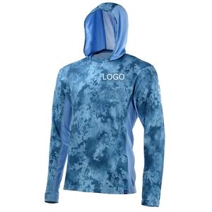 Custom Design Men's Fishing Shirts Pullover Long Sleeve UPF 50 Quick Dry Breathable Anti-Bacterial Sublimation <b>Printing</b> - Product Image 5