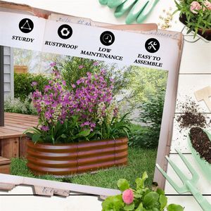 Maceta de Metal Galvanizado, Diseño Simple, para Interiores/Exteriores, Jardinera Gigante, Opción para Colgar, Maceta para Plantas - Product Image 4