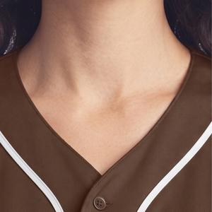 V-Neck Printed Women's Baseball Jersey <b>Short</b> Sleeve 100% Polyester Anti-Bacterial Summer Sporty Full Button - Product Image 5