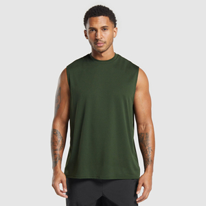 Solid Color Fitness <b>Men</b> <b>Singlet</b> Tank Tops <b>Men's</b> Sleeveless Gym Vest OEM Logo Custom Plain Cotton Shirt cheap price custom - Product Image 6