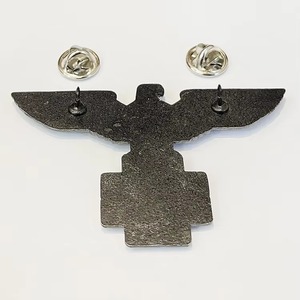 Broche Aigle Rétro 3D Populaire, Plaqué Nickel Argent Antique, Épingle Métallique Décorative, Badge Souvenir - Product Image 2