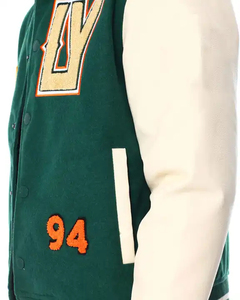 Chaqueta Varsity de Alta Calidad, Estilo Urbano, 100% Poliéster/Algodón, Tejido Lona, Invierno, Impermeable, Transpirable, con Botones y Forro de Piel de Oveja - Product Image 6