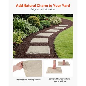 Pietre Decorative da Esterno 15,5 X 15,5 Pollici, 8 Pezzi, Pavimentazione per Sentieri da Giardino, Pietre in Plastica Resistenti alle Intemperie con Picchetti - Product Image 4