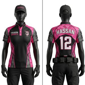 เสื้อเจอร์ซีย์ผู้หญิงคุณภาพสูง 160 GSM โพลีเอสเตอร์ สีเหลือง ทรงแอธเลติก แบบแผง ผ้าแห้งเร็ว พิมพ์โลโก้ตามสั่ง - Product Image 4