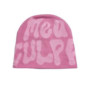 Wholesale Custom Beanie <b>Hat</b> <b>Winter</b> Acrylic Letter Jacquard Knitted <b>Hat</b> Unisex - Product Image 4