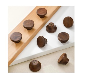 Pomos de puerta de madera hechos a mano de primera calidad, tiradores decorativos para gabinetes, tiradores de cajones de madera natural para muebles vintage de interior. - Product Image 3