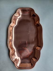 Plateau de service en cuivre artisanal pour la maison, la cuisine, la table à manger, centre de table, présentation culinaire gastronomique - Product Image 3