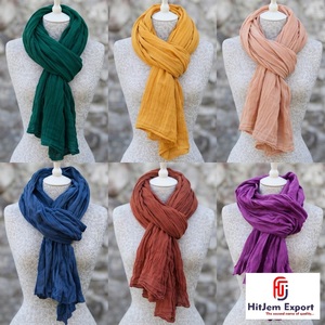 Premium Soft Lightweight <b>Scarf</b> Fabric Manufacturer Custom Cotton Viscose Polyester OEM ODM Bulk Supplier - Product Image 4