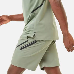 Breathable Sports Fitness Set Short Sleeve <b>Raglan</b> <b>Top</b> And Workout Shorts - Product Image 3