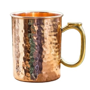 Best Priced Moscow Mule Ceramic Mug Premium Quality <b>Cup</b> Made of Pure <b>Copper</b> with Handle - Product Image 1