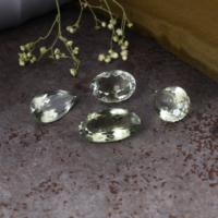 Pierre précieuse grise Prasiolite à taille fantaisie, améthyste verte unique, pierre semi-précieuse pour bijoux personnalisés en gros