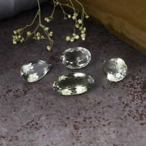 Piedra Preciosa Suelta de Prasiolita Gris con Corte Elegante, Amatista Verde Única, Piedra Semipreciosa para Joyería Personalizada al por Mayor - Product Image 2