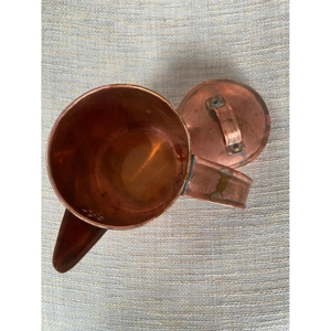 Carafe en cuivre avec poignée métallique, pichet métallique pour eau chaude ou froide, vin, jus, thé glacé - Ensemble de pichets métalliques durables pour les fêtes à prix réduit - Product Image 3