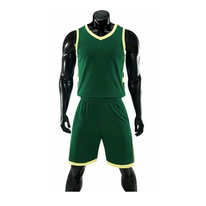Camiseta de Baloncesto Personalizada para Hombre, sin Mangas, Cuello en V, Verde y Amarillo, Sublimada, Absorbente de Humedad, 100% Poliéster, Corte Regular - Product Image 1
