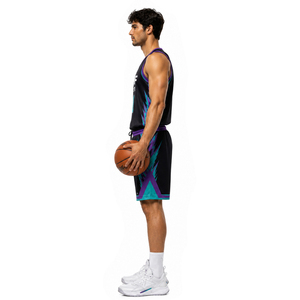 Conjunto de Uniforme de Baloncesto Personalizado de Secado Rápido, 100% Poliéster, de Alta Calidad, para Entrenamiento, Ropa de Baloncesto para Hombre - Product Image 5