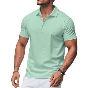 Fabricant OEM, t-shirt polo uni 100% coton, logo personnalisé, t-shirt polo de golf à manches courtes pour homme, vente en gros - Product Image 5