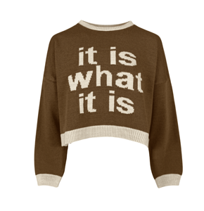 Suéter de Punto Gráfico Transpirable con Cuello Redondo y Tejido Acanalado - Prenda de Punto Ligera y Cómoda para Mujer en Invierno - Product Image 4