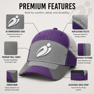 Casquette de baseball unisexe APICTO SPORTS quatre saisons, réglable, respirante, en maille, avec blocs de couleur, imperméable, 6 panneaux, fermeture snapback - Product Image 6