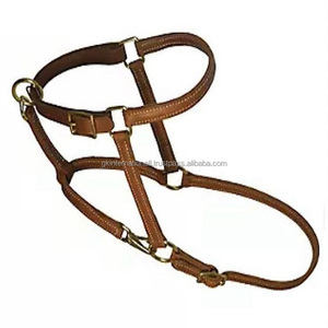 Dos de cheval réglable en cuir de bronzage de finition élevée avec la double couture et la boucle et les anneaux plaqués par laiton solide de rembourrage doux toutes les tailles - Product Image 2