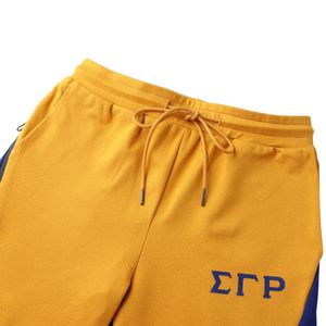 Shorts en molleton technique Sigma Gamma Rho SGRho bleu et or, vêtements grecs haut de gamme, shorts athlétiques de sororité - Product Image 4