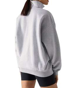 Nuevo Diseño de Sudadera con Cierre de Cremallera de 1/4 para Mujer, 100% Algodón, Cuello Redondo - Product Image 2