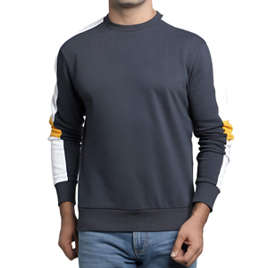 Sudadera con Capucha para Hombre, Cuello Redondo, Bloques de Color, Manga Larga, Estilo Casual, Holgada, de Algodón/Fibra de Bambú - Product Image 1