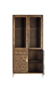 Armario de Madera Maciza de Lujo con Dos Puertas de Vidrio, Mueble de Dormitorio Independiente de Gran Capacidad y Alta Calidad para Almacenamiento de Ropa - Product Image 3