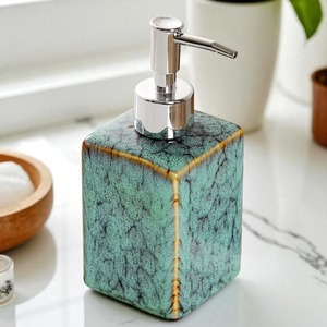Decorative Antique Marble Soap <b>Dispenser</b> <b>Pump</b> <b>Bottle</b> For Bathroom Vanity Countertop And Luxury Decor Wholesale From India - Product Image 2