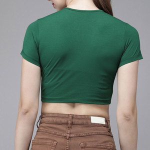 Top Corto de Moda para Mujer Según la Demanda del Cliente, Top Corto de Alta Calidad para Mujer Talla Grande - Product Image 2