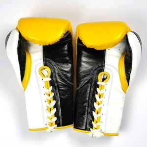 Gants de boxe en cuir pour enfants, avec lacets, pour jeunes et juniors, pour compétition, sparring et entraînement, avec protection du pouce - Product Image 5