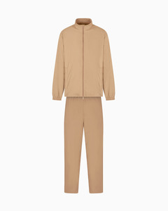 Survêtement kaki pour homme, fermeture éclair intégrale, col montant, vêtement décontracté, respirant, polyester, couleur unie, coupe classique, vêtements de sport d'automne - Product Image 2