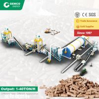 Usine de fabrication de palettes en biomasse à base de granulés de bois à haute productivité avec roulement et moteur, capacité de 1 à 40 t/h