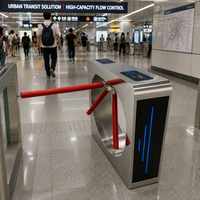 Mécanisme de contrôle d'accès, tourniquet trépied pour billetterie/RFID/carte/détection faciale pour gare routière, pour contrôle d'entrée, CE ISO OEM, garantie 1 an