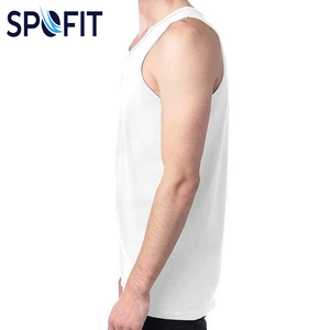 Chaleco Deportivo Personalizado para Hombre, 100% Algodón, Transpirable, Cuello Redondo, con Capucha, Sin Mangas, para Gimnasio, Entrenamiento, Fitness, OEM Privado - Product Image 3