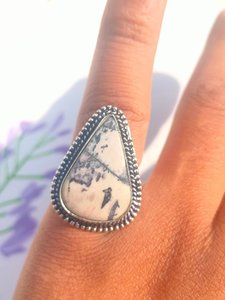 Handmade Dendrite <b>Opal</b> <b>Ring</b> 925 Sterling <b>Silver</b> Oxidized Designer Fashion Jewelry Gift For Him Statement - Product Image 6