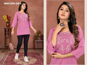 Meilleur fournisseur de tissus en coton de nouvelle variété avec collection de tuniques brodées, fabricant de mode féminine de Surat - Product Image 4
