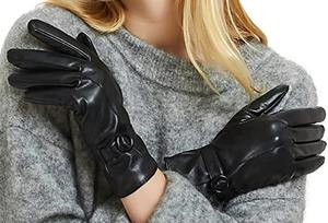 Gants de travail en cuir résistants avec écran tactile - Coupe-vent, respirants et écologiques pour une utilisation quotidienne en extérieur, unisexes - Product Image 5