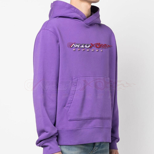 Sudadera con Capucha Morada GARIOXO APPAREL, Corte Regular, Felpa de Algodón, Unisex, Estilo Casual, Logotipo Estampado en la Parte Delantera, Estilo Otoñal - Product Image 3