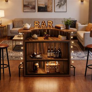 Set Tavolo e Mobile Bar per Casa, per Sala da Pranzo, Caffè e Conservazione Utensili - Product Image 2