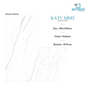 Azulejos de cerámica efecto mármol blanco de 60x120cm para suelo de casa, sala de estar, acabado brillante, patrón cuadrado, buen precio. - Product Image 3