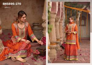 คอลเลคชั่นพรีเมียม ชุดชินอนหลากหลายแบบใหม่ พร้อมชุดชารารา-คุรตาปักลายและผ้าคลุมไหล่ จากซัพพลายเออร์ในอินเดีย จำหน่ายผ่านอินเดียออนไลน์ช้อปปิ้ง - Product Image 3