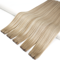 Ekstensi Rambut Manusia 100% Asli Remy Virgin Blonde Genius Weft Tebal Ujung Penuh Grosir Pabrik Cina