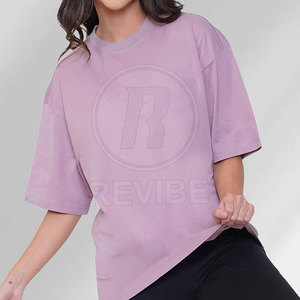 T-shirt en toile décontracté pour femme, coupe ample, 100 % coton respirant, impression de logo personnalisée, idéal pour la vente en ligne – Meilleures ventes - Product Image 3