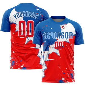 เสื้อฟุตบอลผู้ชายแบบใหม่สั่งทำได้ 100% โพลีเอสเตอร์ แห้งเร็ว ระบายอากาศดี เป็นมิตรกับสิ่งแวดล้อม คอวี แขนสั้น ใส่ได้ทุกฤดู - Product Image 4
