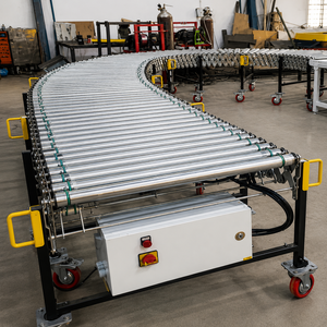 Expandable Conveyor System Flexible Roller Conveyor for Warehouse Loading Unloading and <b>Material</b> <b>Handling</b> - Product Image 1