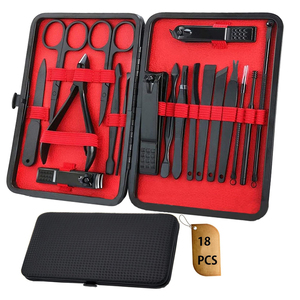 Premium 18Pcs Professional Stainless Steel Manicure and Pedicure Set Luxury <b>Case</b> <b>Nail</b> Cutter Grooming Kit for Wholesale - Product Image 1