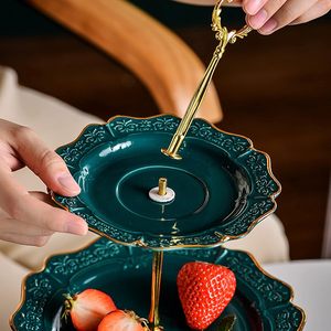 Aluminium Rotating <b>Cake</b> Decorating <b>Stand</b> Modern <b>3</b> <b>Tier</b> Detachable Cupcake Dessert Fruit Plate Pedestal for Wedding - Product Image 6