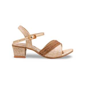 Sandale à talon doré pour fille KD7975 - Product Image 3