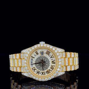 Reloj de Lujo Neinesapi Endidime con Diamantes Moissanite, Caja de Plata, Esfera Analógica con Números Romanos de 28 mm, Cristal de Zafiro, Movimiento de Cuarzo ETA - Product Image 6