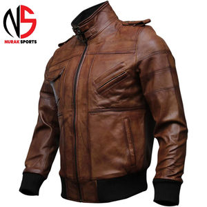 Chaqueta de Cuero Casual para Hombre, Otoño Invierno, con Cierre, Manga Larga, Chaqueta de Moda, Último Modelo, Servicio OEM 2026 - Product Image 3